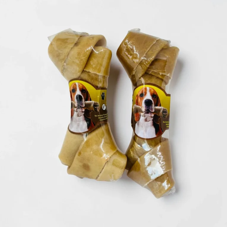 Natural raw hide bone chew treat