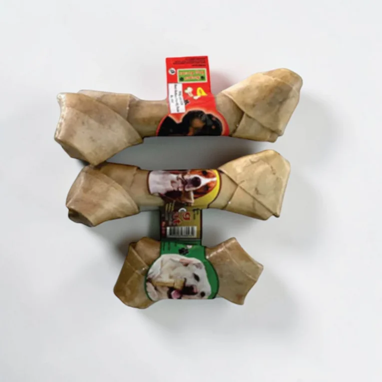 Natural raw hide bone chew treat