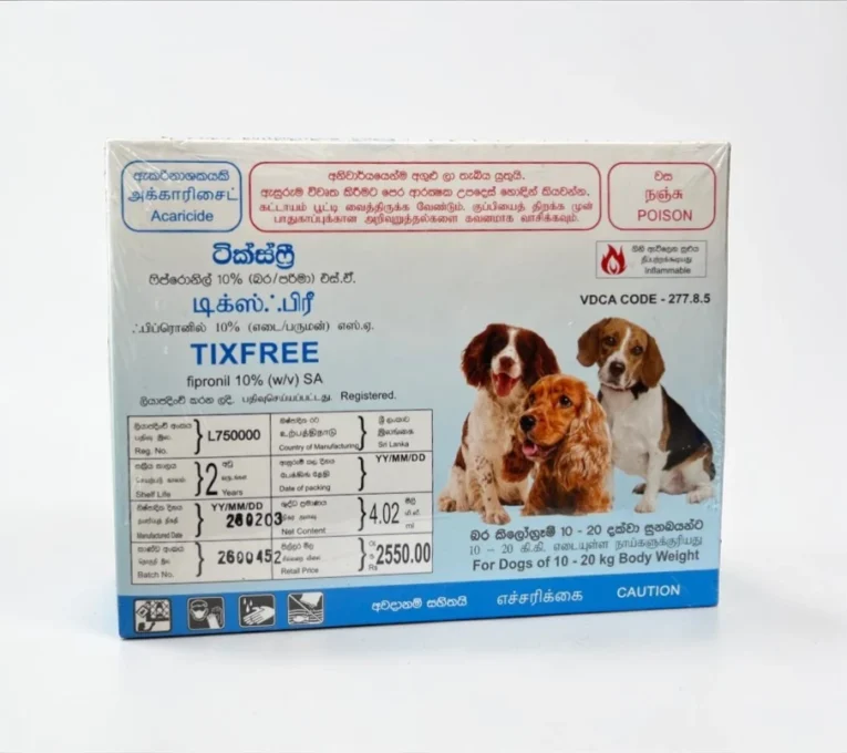 TixFree Spot-On Fipronil treatment for dogs between10-20kg